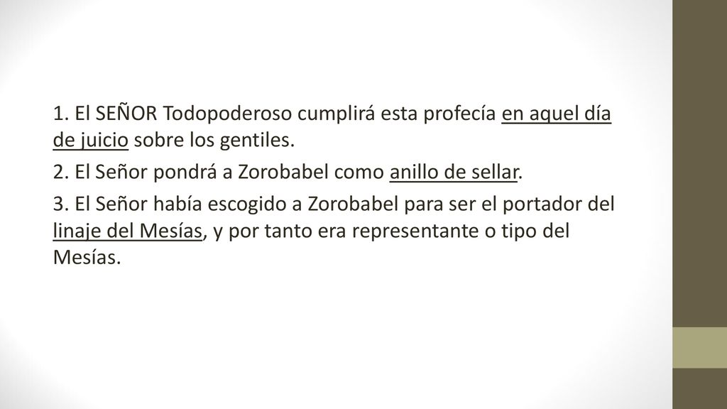 1. El SEÑOR Todopoderoso cumplirá esta profecía en aquel día de juicio sobre los gentiles.