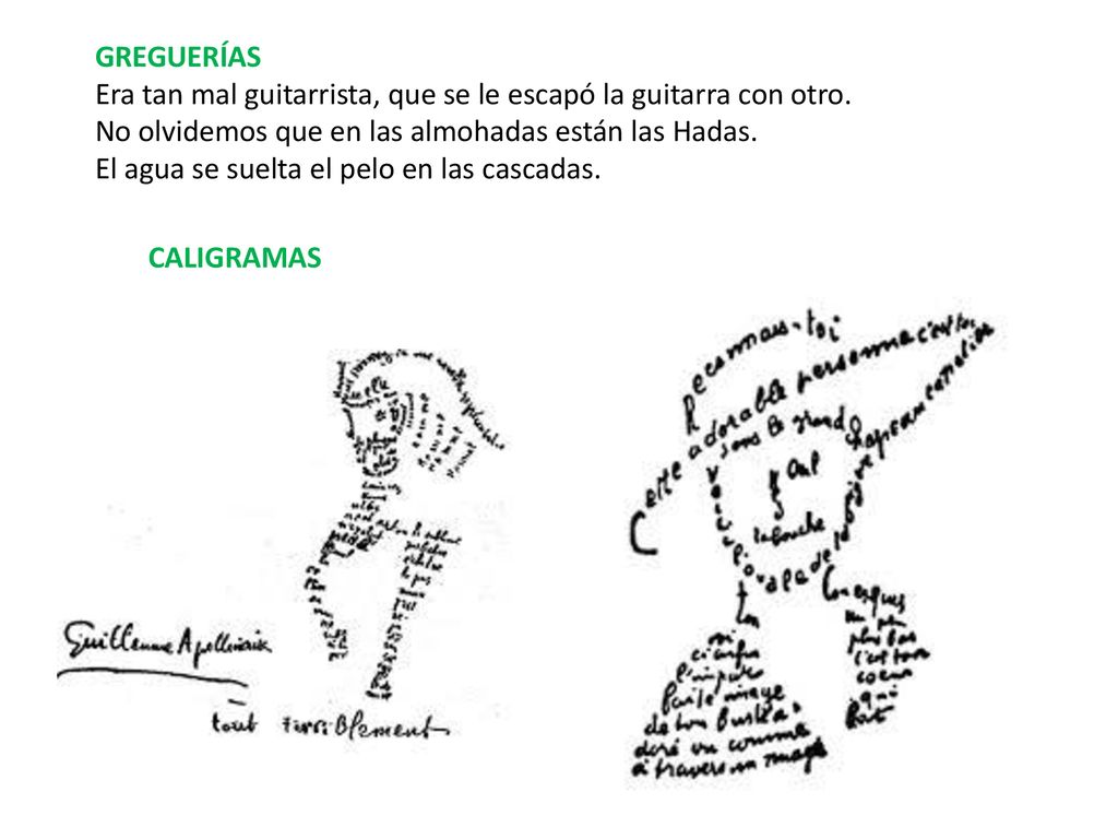 GREGUERÍAS Era tan mal guitarrista, que se le escapó la guitarra con otro. No olvidemos que en las almohadas están las Hadas.