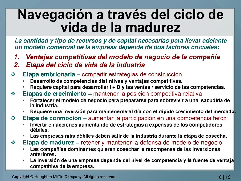 Navegación a través del ciclo de vida de la madurez