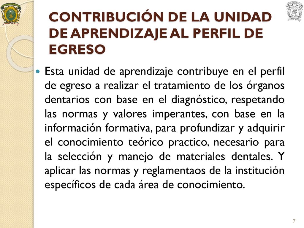 CONTRIBUCIÓN DE LA UNIDAD DE APRENDIZAJE AL PERFIL DE EGRESO
