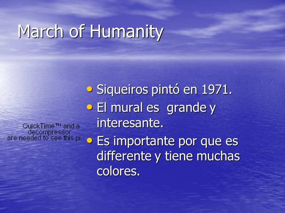 March of Humanity Siqueiros pintó en 1971.