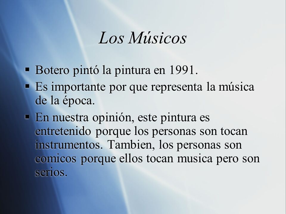 Los Músicos Botero pintó la pintura en 1991.