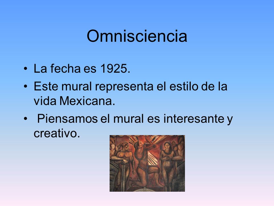 Omnisciencia La fecha es 1925.