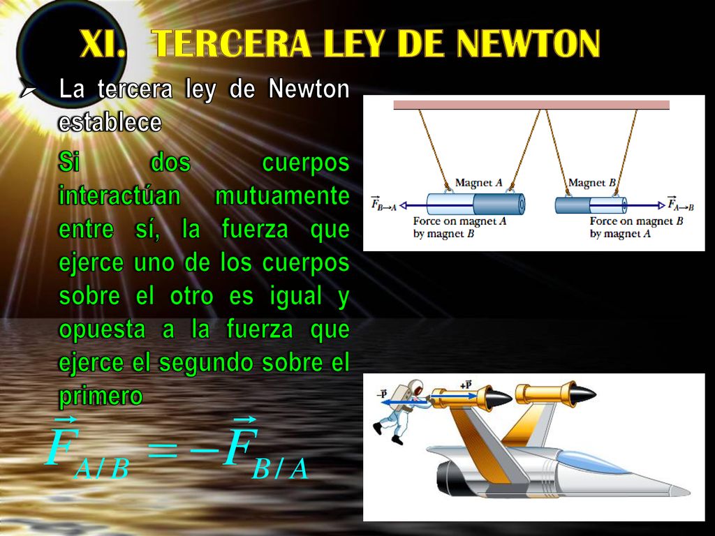 XI. TERCERA LEY DE NEWTON