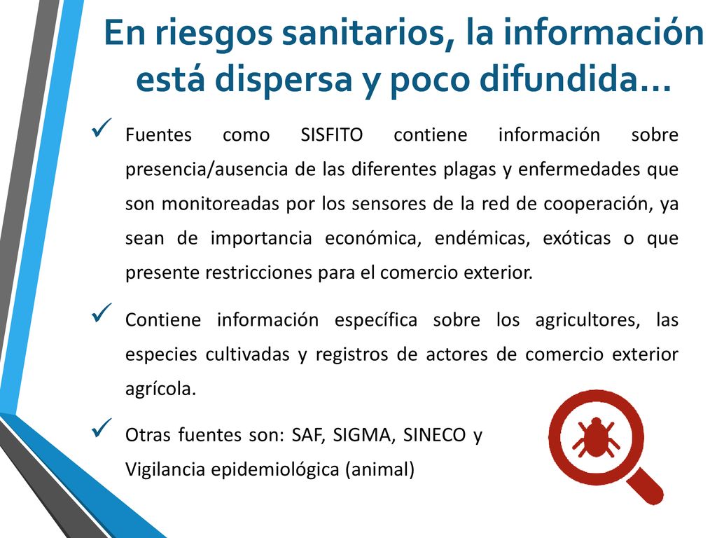 En riesgos sanitarios, la información está dispersa y poco difundida…