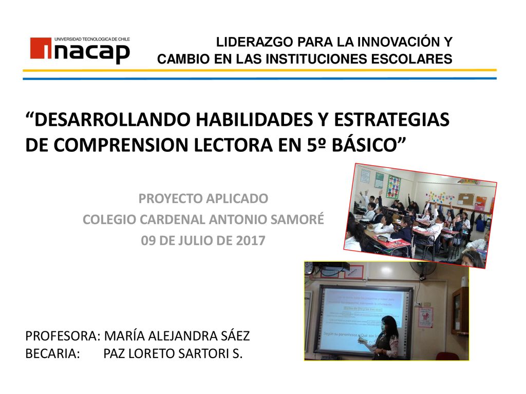 PROYECTO APLICADO COLEGIO CARDENAL ANTONIO SAMORÉ 09 DE JULIO DE 2017