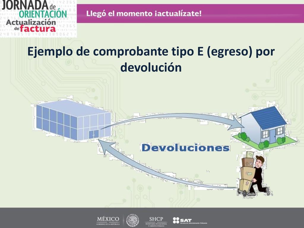 Ejemplo de comprobante tipo E (egreso) por devolución