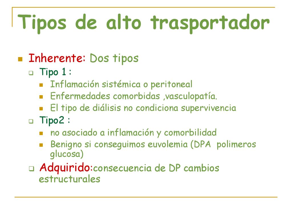 Tipos de alto trasportador