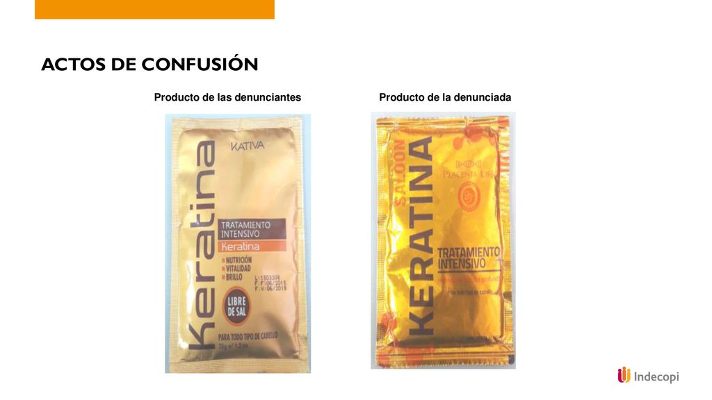 ACTOS DE CONFUSIÓN Producto de las denunciantes Producto de la denunciada