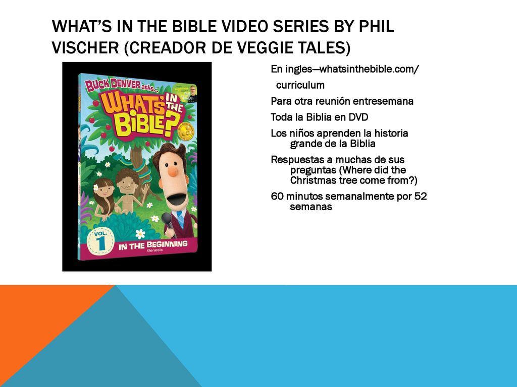 What’s in the Bible video series by Phil Vischer (creador de Veggie Tales)