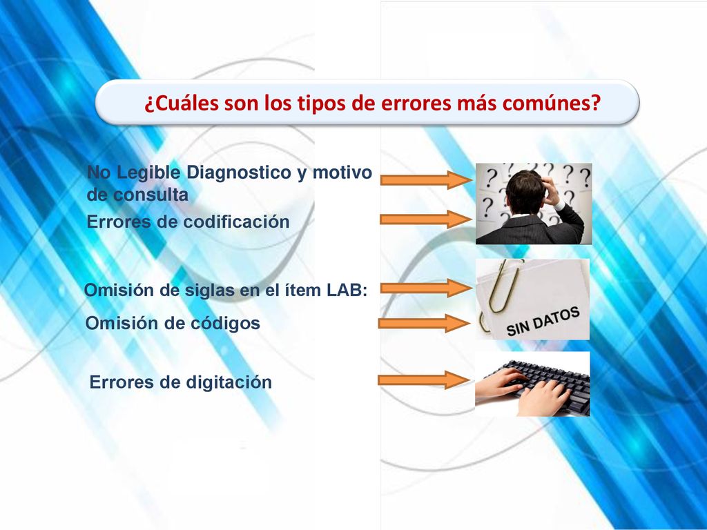 ¿Cuáles son los tipos de errores más comúnes