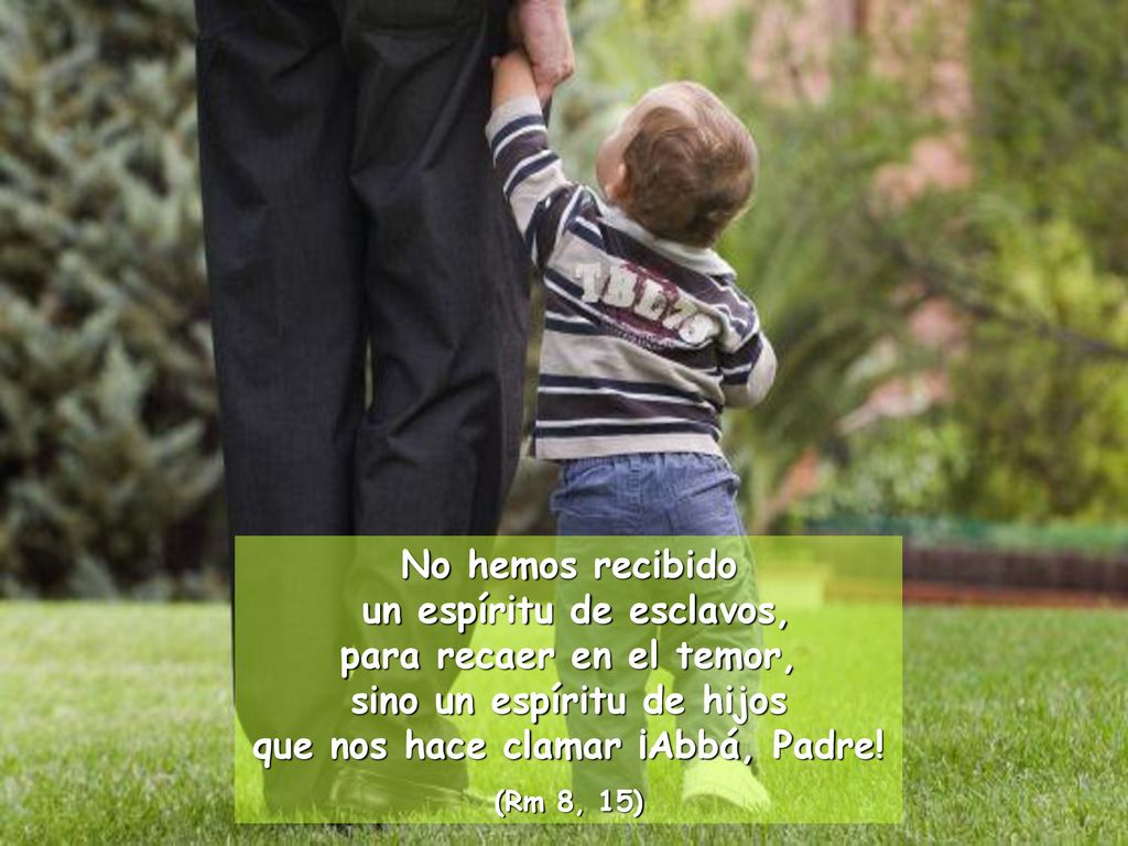 No hemos recibido un espíritu de esclavos, para recaer en el temor, sino un espíritu de hijos que nos hace clamar ¡Abbá, Padre!