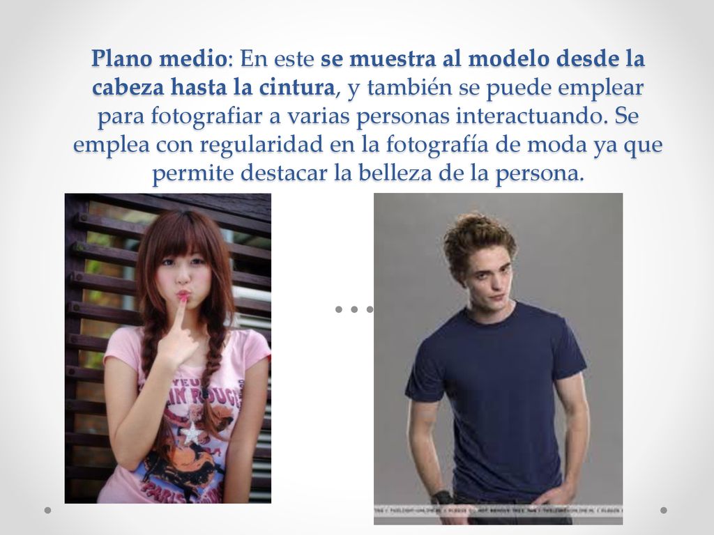 Plano medio: En este se muestra al modelo desde la cabeza hasta la cintura, y también se puede emplear para fotografiar a varias personas interactuando.
