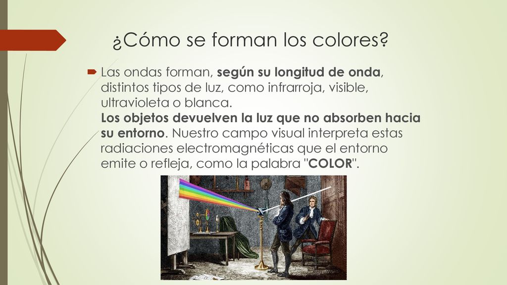 ¿Cómo se forman los colores
