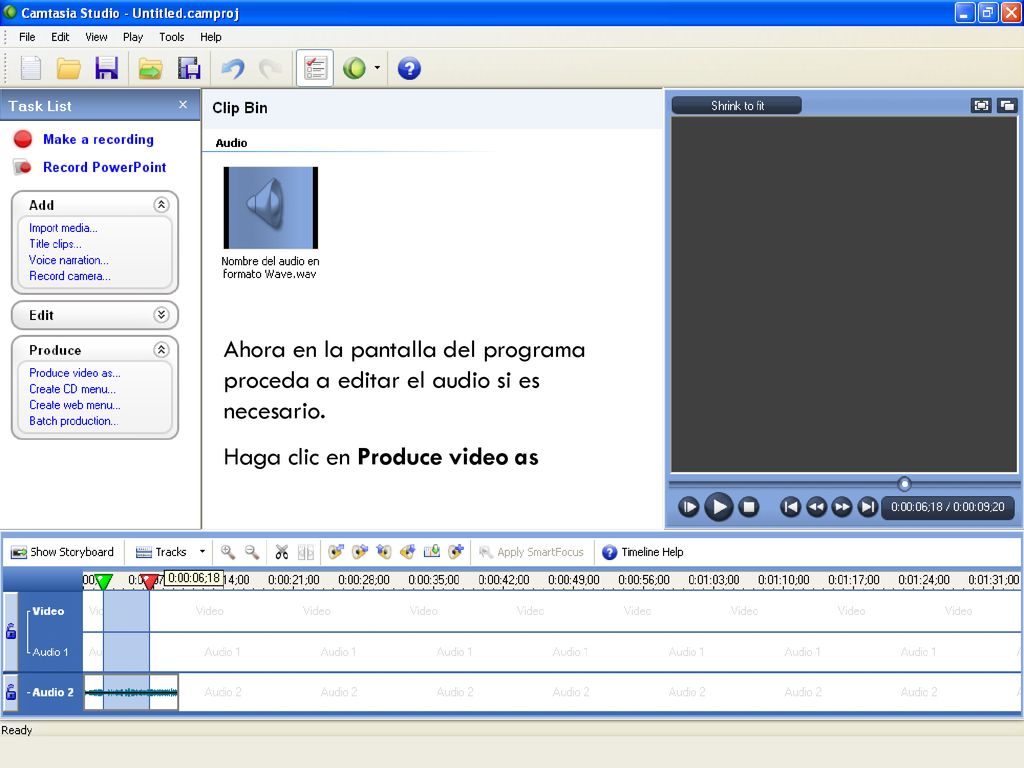 Posteriormente se graba el archivo como audio en formato Wave, puede escuchar su grabación haciendo doble clic sobre el archivo.