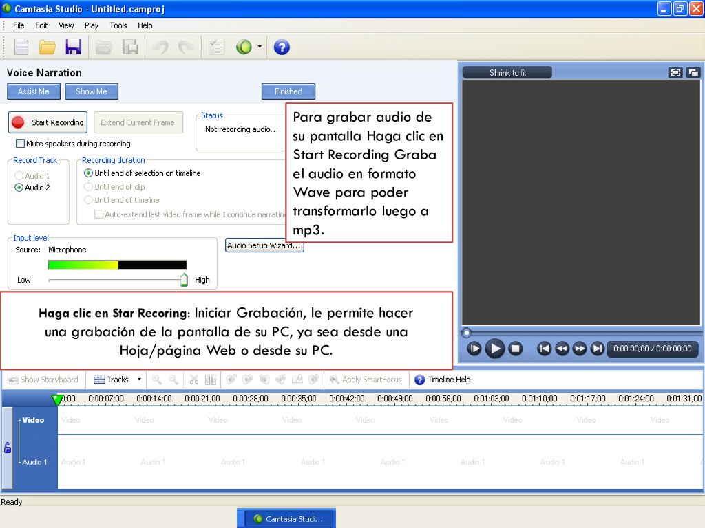 una grabación de la pantalla de su PC, ya sea desde una