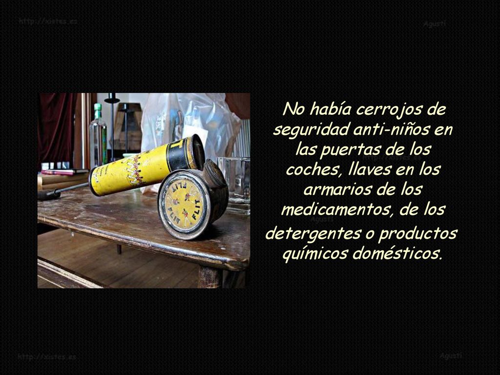 detergentes o productos químicos domésticos.