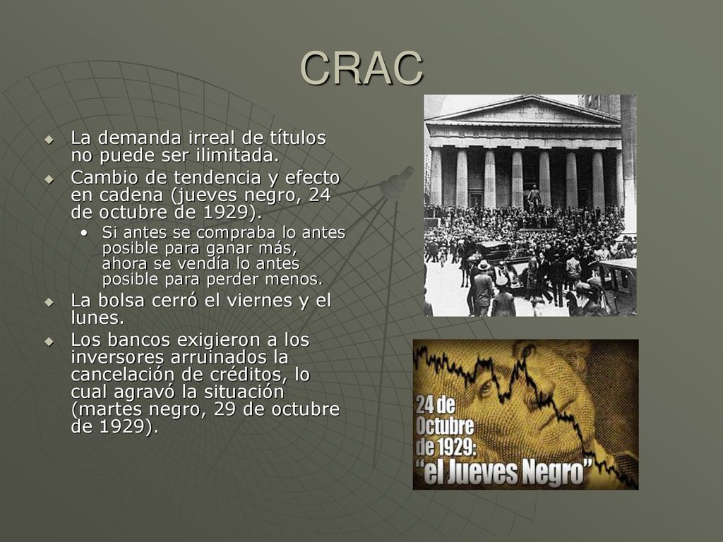 CRAC La demanda irreal de títulos no puede ser ilimitada.