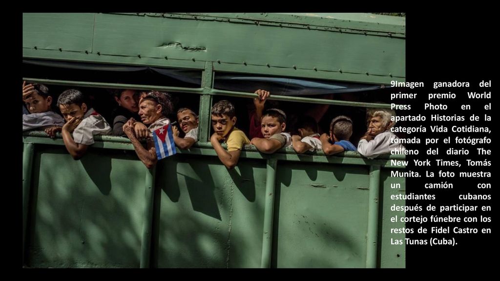 9Imagen ganadora del primer premio World Press Photo en el apartado Historias de la categoría Vida Cotidiana, tomada por el fotógrafo chileno del diario The New York Times, Tomás Munita.