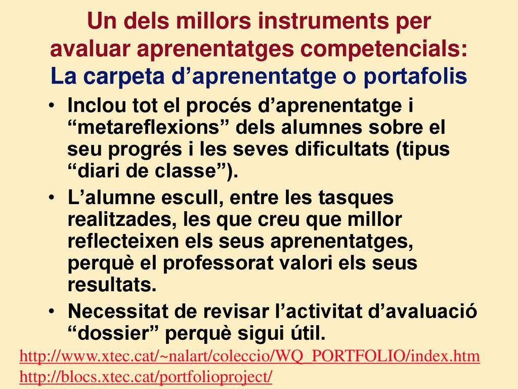 Un dels millors instruments per avaluar aprenentatges competencials: La carpeta d’aprenentatge o portafolis