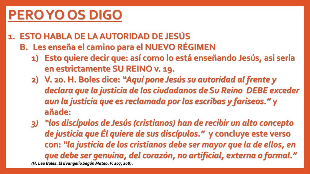 PERO YO OS DIGO ESTO HABLA DE LA AUTORIDAD DE JESÚS