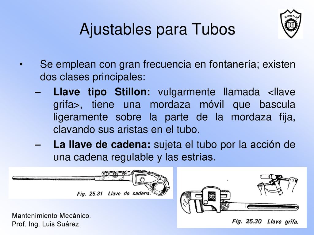 Ajustables para Tubos Se emplean con gran frecuencia en fontanería; existen dos clases principales: