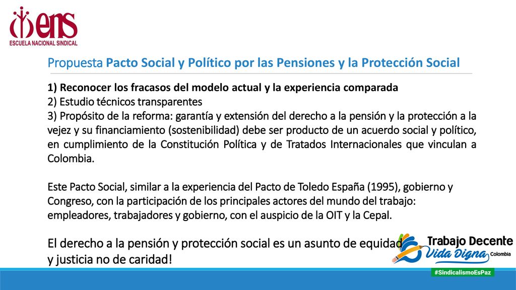 Propuesta Pacto Social y Político por las Pensiones y la Protección Social