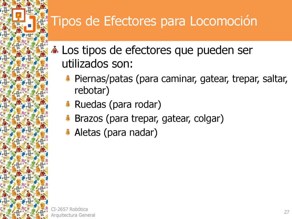 Tipos de Efectores para Locomoción