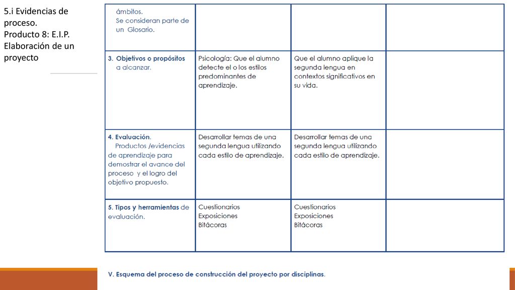 5. i Evidencias de proceso. Producto 8: E. I. P