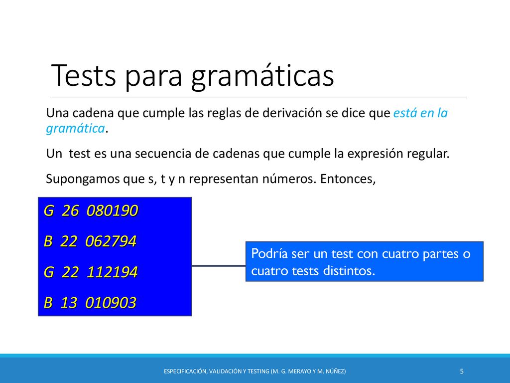Especificación, Validación y Testing (M. G. Merayo y M. Núñez)