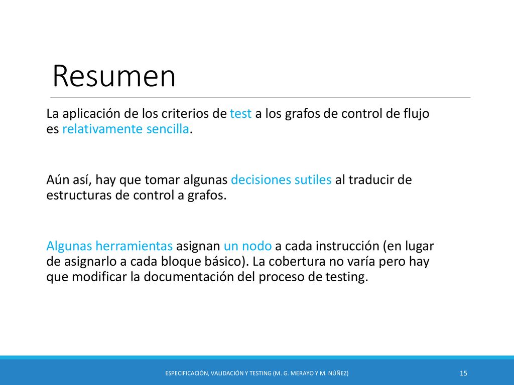 Especificación, Validación y Testing (M. G. Merayo y M. Núñez)