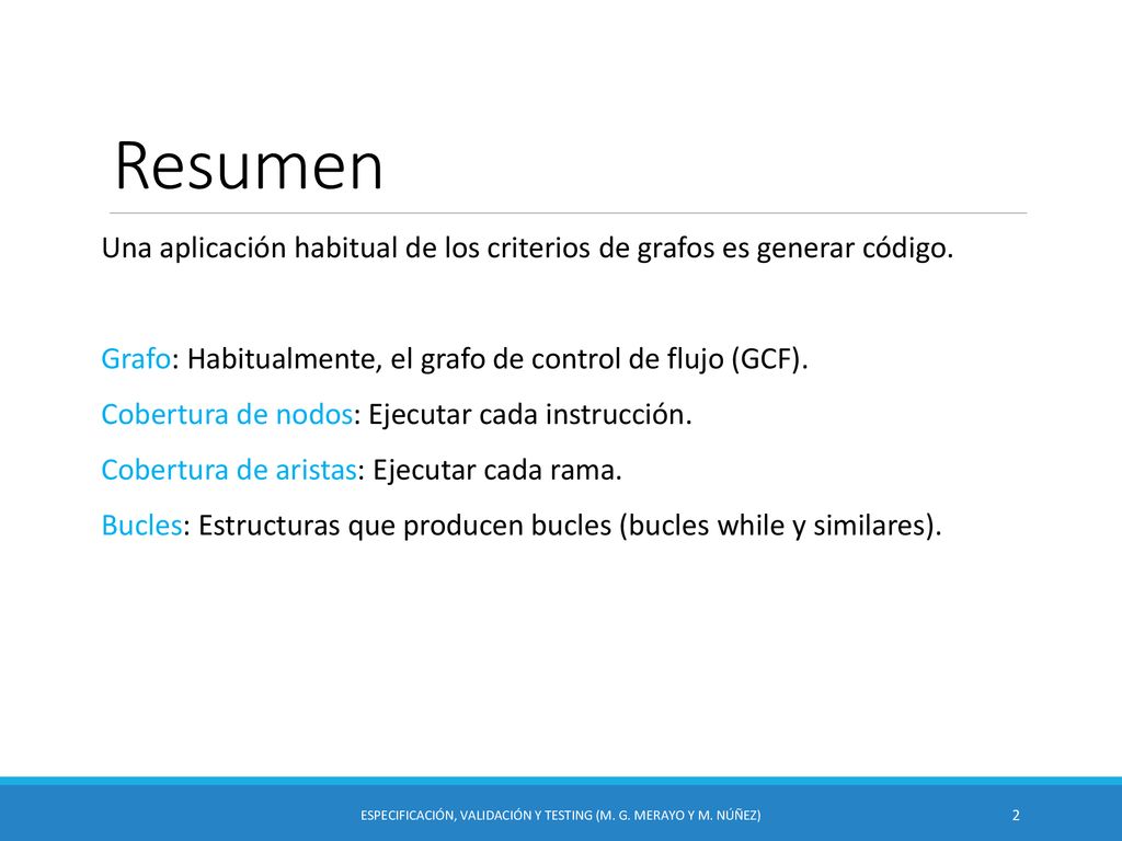 Especificación, Validación y Testing (M. G. Merayo y M. Núñez)