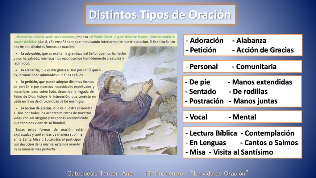 Catequesis Tercer Año - 19º Encuentro - La vida de Oración