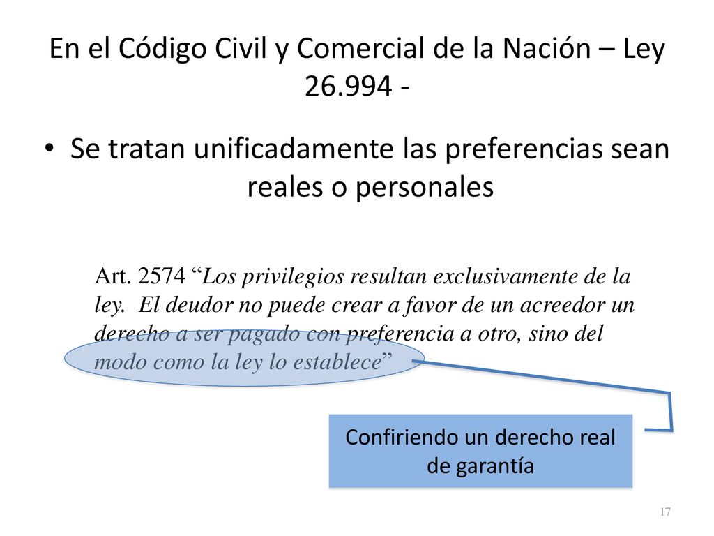 En el Código Civil y Comercial de la Nación – Ley