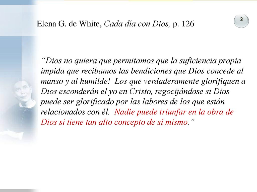 Elena G. de White, Cada día con Dios, p. 126