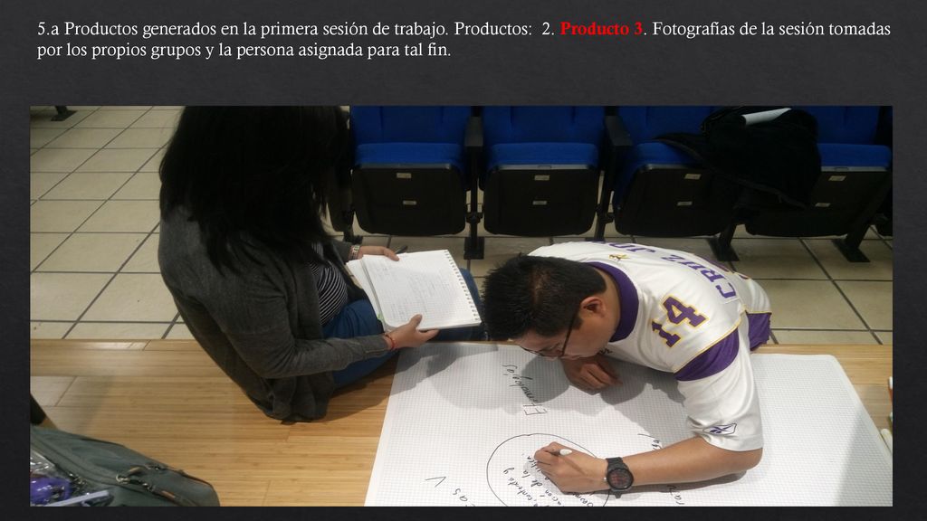 5. a Productos generados en la primera sesión de trabajo. Productos: 2