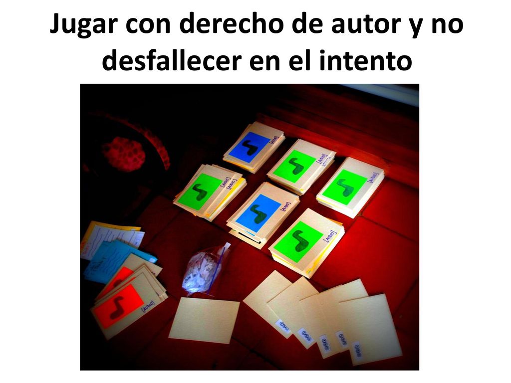 Jugar con derecho de autor y no desfallecer en el intento