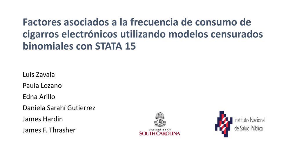 Factores asociados a la frecuencia de consumo de cigarros electrónicos utilizando modelos censurados binomiales con STATA 15