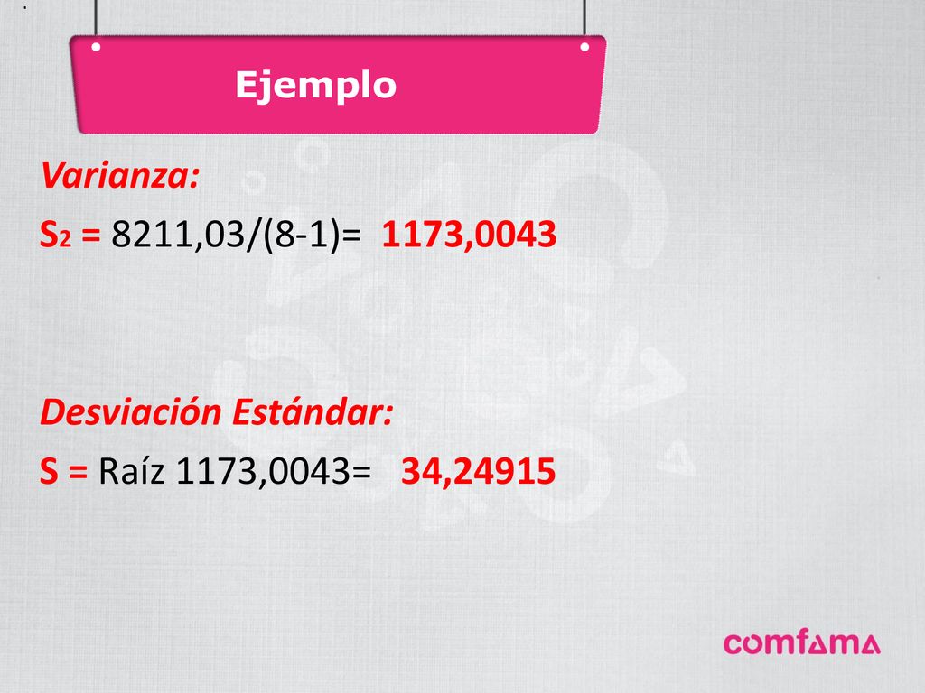 . Ejemplo. La suma de las frecuencias absolutas es igual al número total de datos, que se representa por N.
