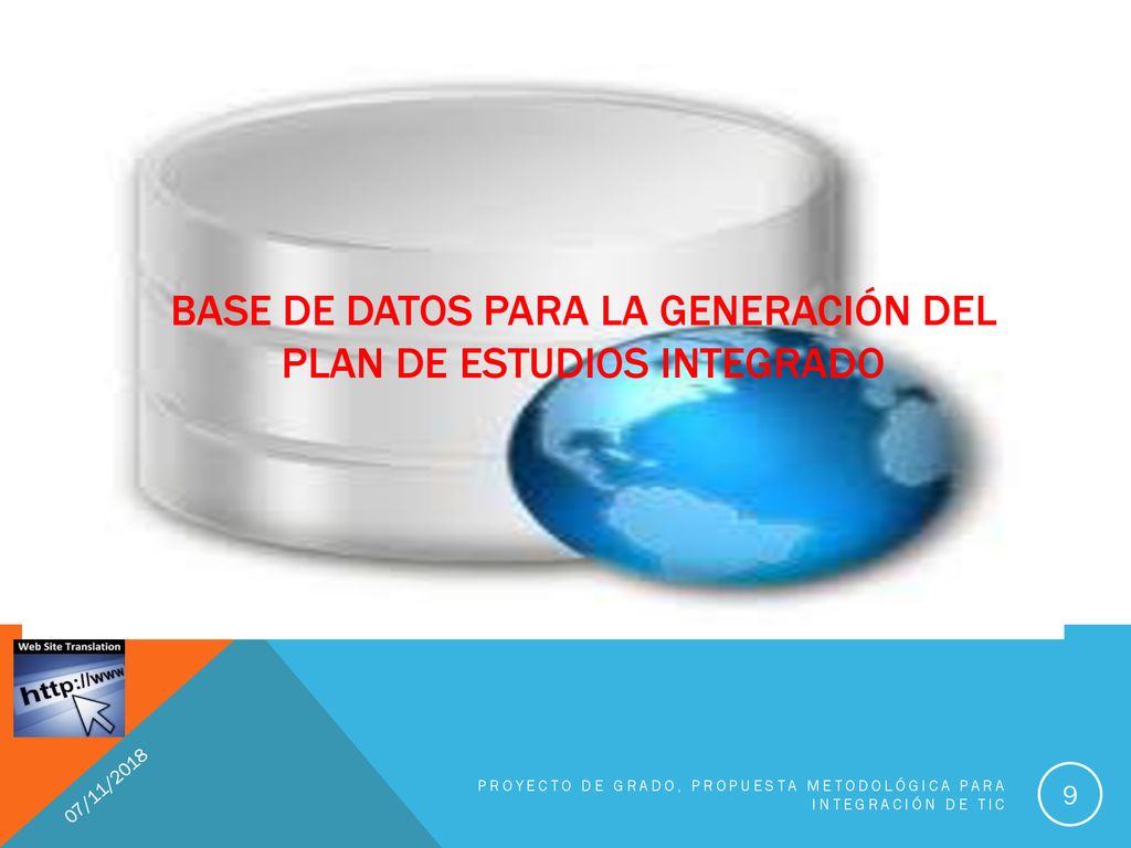 Base de datos para la generación del plan de estudios integrado