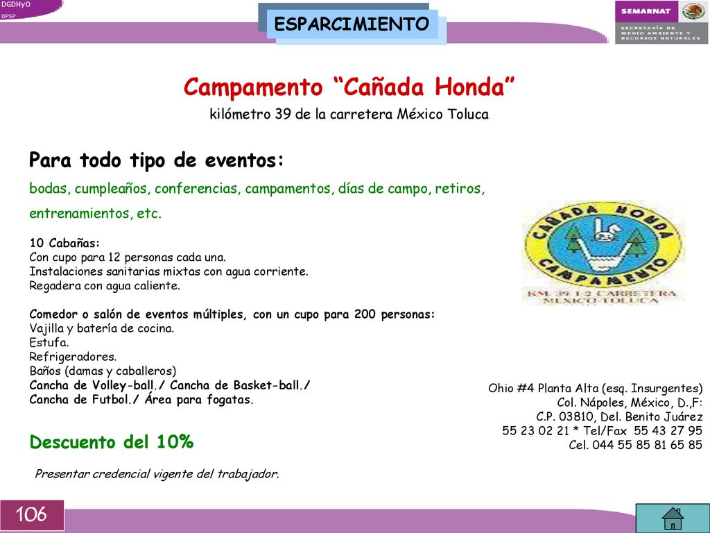 Campamento Cañada Honda kilómetro 39 de la carretera México Toluca