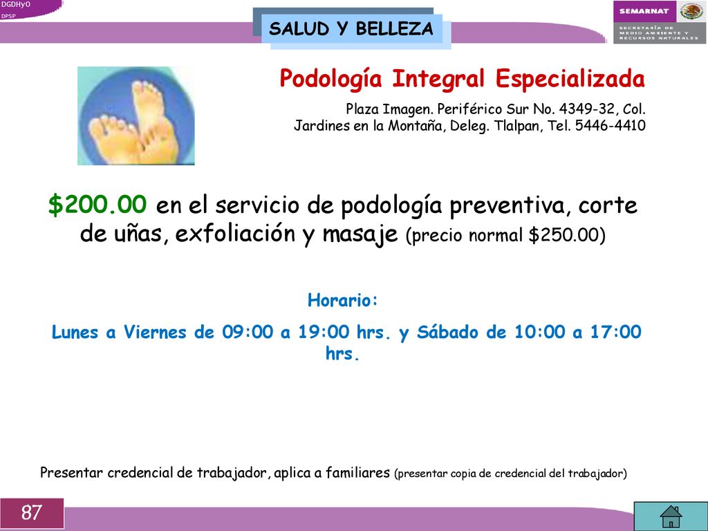 Lunes a Viernes de 09:00 a 19:00 hrs. y Sábado de 10:00 a 17:00 hrs.