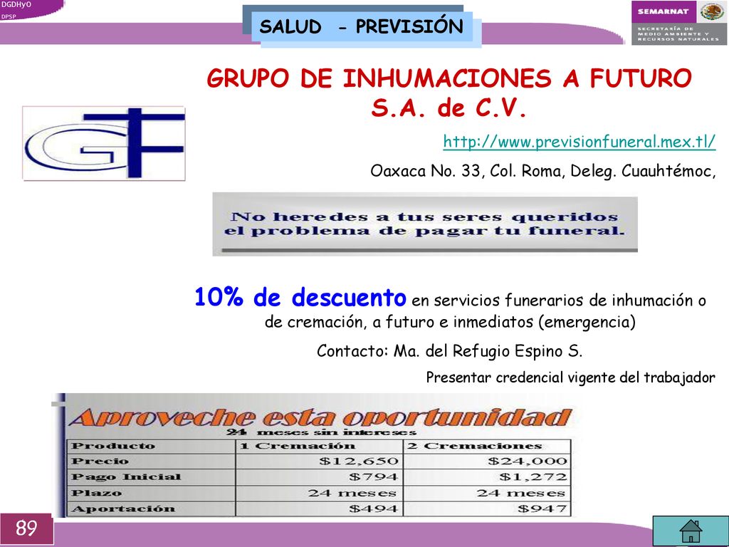 GRUPO DE INHUMACIONES A FUTURO S.A. de C.V.