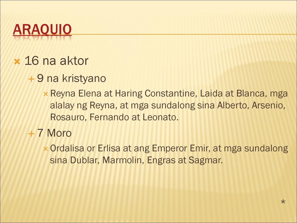 araquio 16 na aktor 9 na kristyano 7 Moro