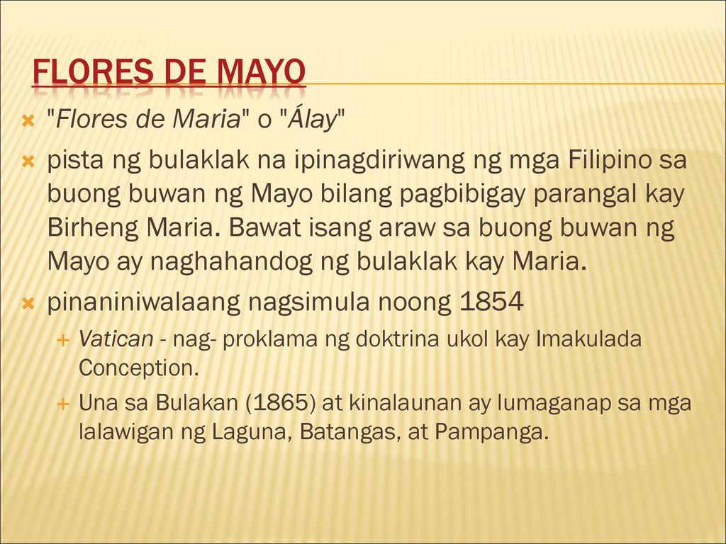Flores De MAyo Flores de Maria o Álay