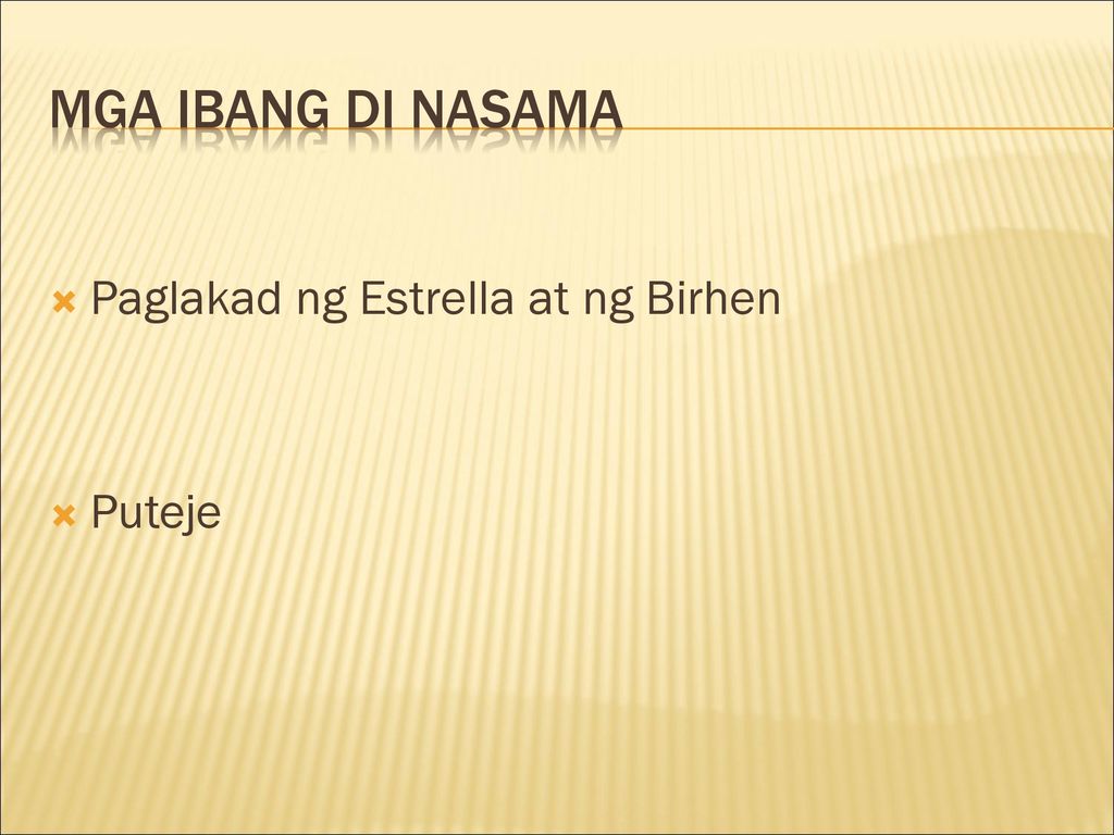 Mga Ibang di nasama Paglakad ng Estrella at ng Birhen Puteje