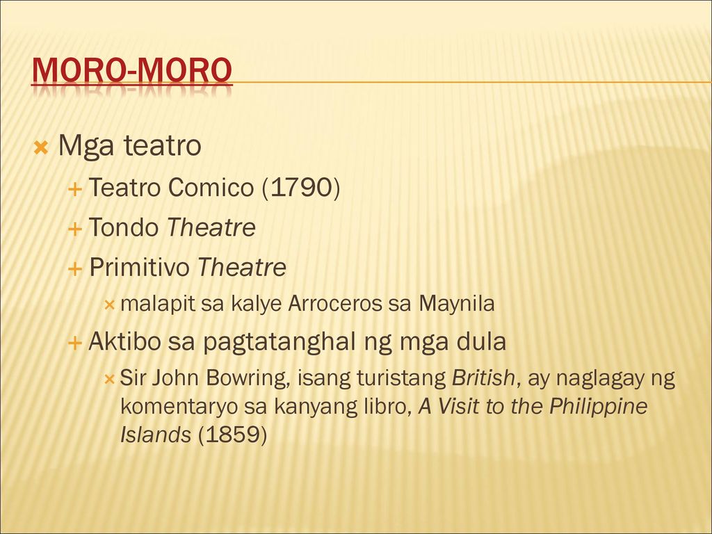 Moro-moro Mga teatro Teatro Comico (1790) Tondo Theatre