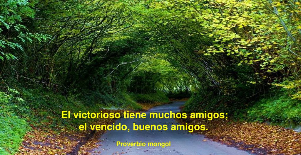El victorioso tiene muchos amigos; el vencido, buenos amigos.