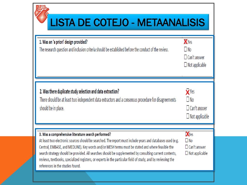 LISTA DE COTEJO - METAANALISIS