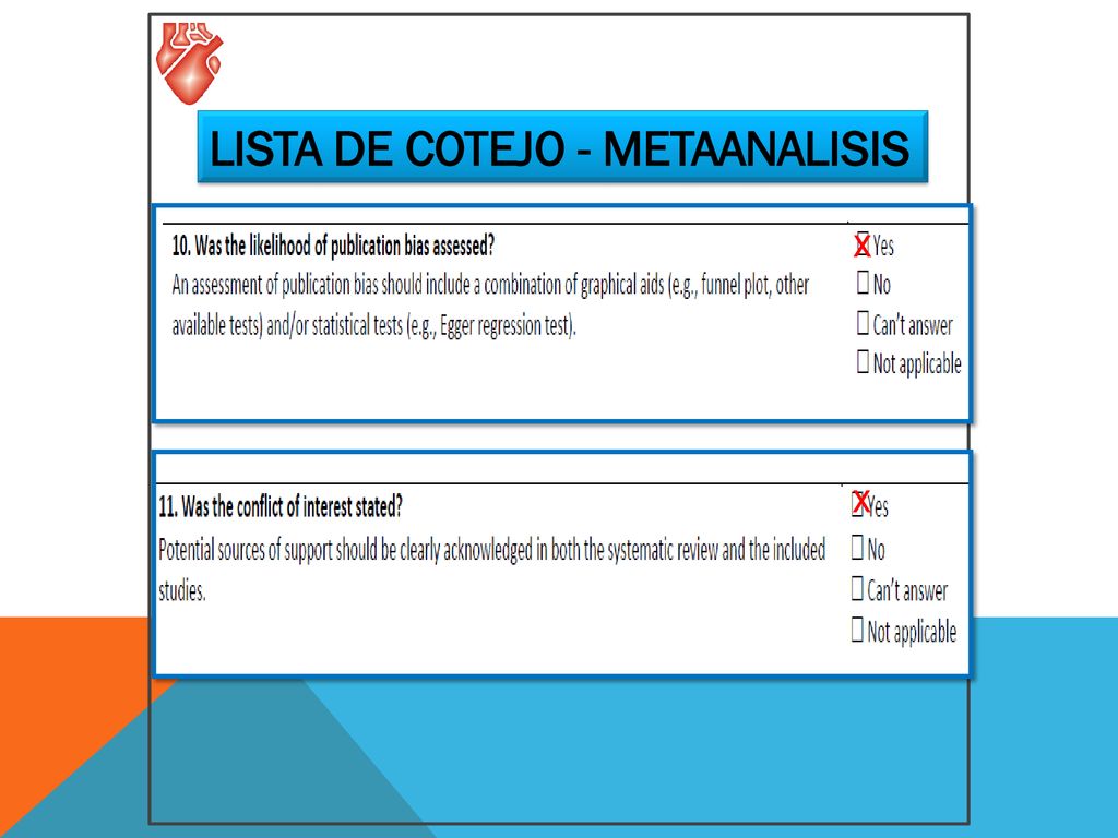 LISTA DE COTEJO - METAANALISIS